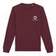Sweat-shirt bordeaux unisexe en coton bio et polyester.