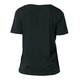 T-shirt noir en coton biologique pour femmes � manches courtes.