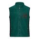 Gilet en polaire vert avec fermeture clair intgrale et poches latrales.