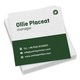 Cartes de visite en papier naturel, imprimes sur une face.