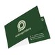 Cartes de visite pliantes en papier avec un bord pli.