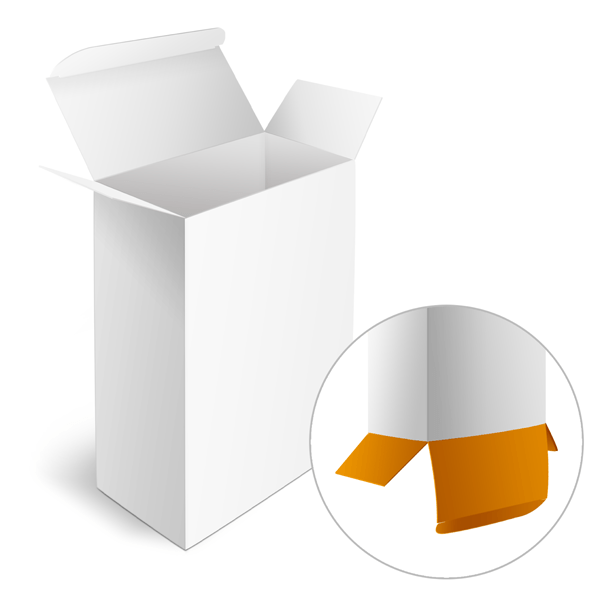 Boîtes pliantes avec rabats alternés, non imprimé