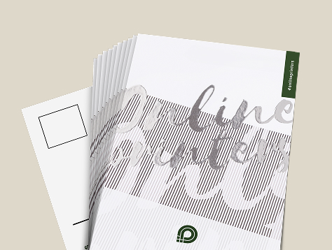 Cartes pliables avec finition